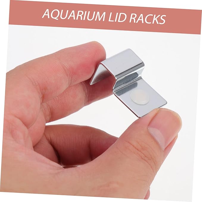 BESPORTBLE 16pcs Stainless Steel Aquarium Cover Holders Fish Tank Lid Support Clips Easy to Install Aquarium Accessories for Thick Glass and Wear-Resistant Design
