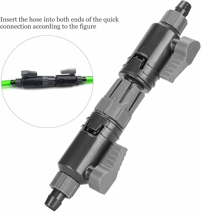 Aquarium Filter Connector Aquarium Water Control Valve Fish Hose Pipe Quick Release Double Tap Connector(/16mm)