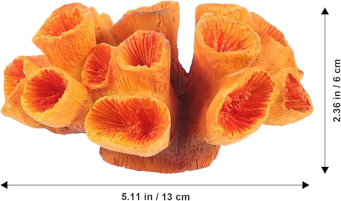 Ipetboom Aquarium Coral Reef Ornament Resin Fish Tank Plants Aquarium Plant Fish Habitat Landscape Underwater Sea Plants Model for Betta Fish Tank Aquarium Landscape