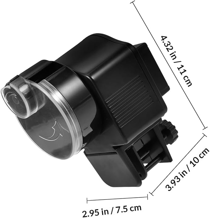 ULTECHNOVO Automatic Fish Feeder Aquarium Supplies Timer Dispenser for Small Tanks No Battery Needed Suitable for Vacation and Daily Feeding