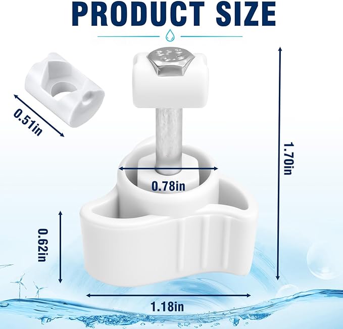 Filter Tank Lid Fastener Replacement Parts Compatible with Fluval FX2 FX4 FX5 FX6 Aquarium Canister Filter (4 PCS)