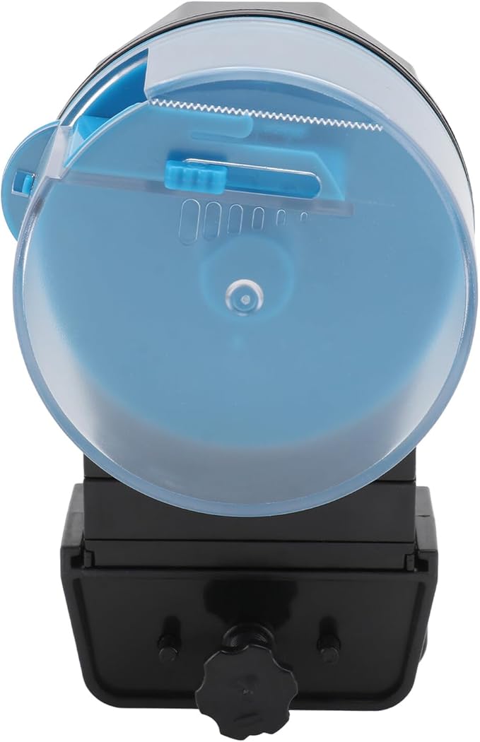 BESPORTBLE Automatic Aquarium Turtle Feeder with Timer Function, Household Intelligent Fish Feeding Device for Tank, Blue Plastic Fish Food Dispenser Suitable for Aquatic Pets