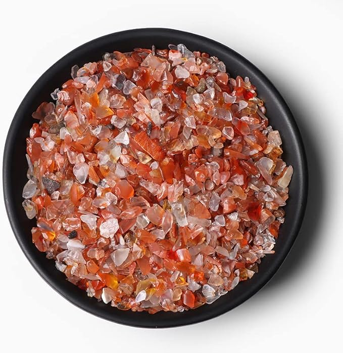 3-5MM Natural Stone Gravel Quartzs Agat Jaspers Chips Minerals Tumbled Specimen Stone Home Aquarium Decoration,NO.6 Red Agate,20g