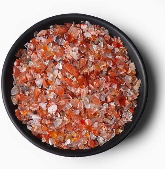3-5MM Natural Stone Gravel Quartzs Agat Jaspers Chips Minerals Tumbled Specimen Stone Home Aquarium Decoration,NO.6 Red Agate,20g