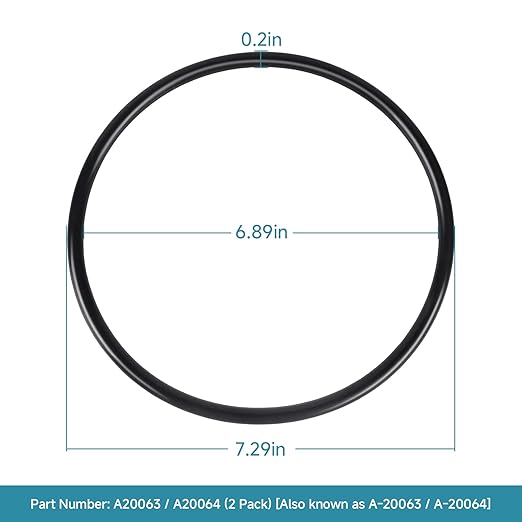 (2 Pack) A20063 / A20064 Aquarium Filter O-Ring, Suitable for Fluval 304, 305, 306, 307, 404, 405, 406, 407 Canister Filter Motor Head Seal