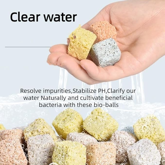Aquarium Ceramic Bio Ceramic Media Ring for Aquarium Filter Replacement Biological Material Remover for Aquarium Fish Tank Pond Filter