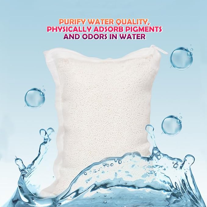 Nezo Aquarium Filtration Resin Yellow Water Remove for Fish Tank, Koi Pond Fresh and Saltwater 500ml with Free Mesh Bag.