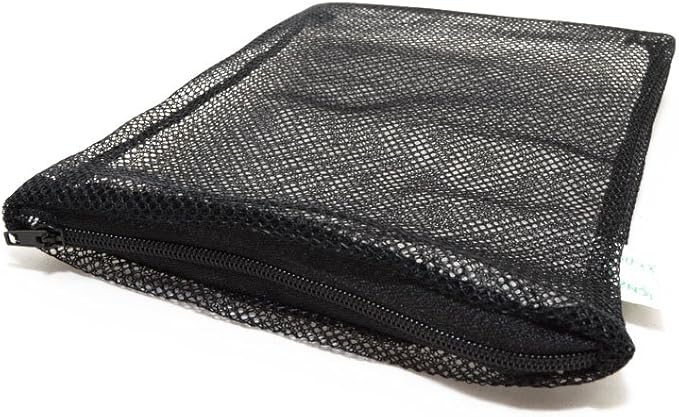 CNZ Universal Media Filter Bag for Ammonia Remover, Bio-Ball, Ceramic Ring, Pellet Carbon (8" x 5.5" 3-Pack Black)