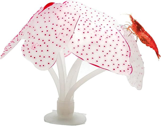 CTWPets Glowing Artificial Coral Aquarium Decoration – Starlight Feather Silicone Ornament – UV & Blue Light Reactive Fish Tank Decor (Glowing Pink)