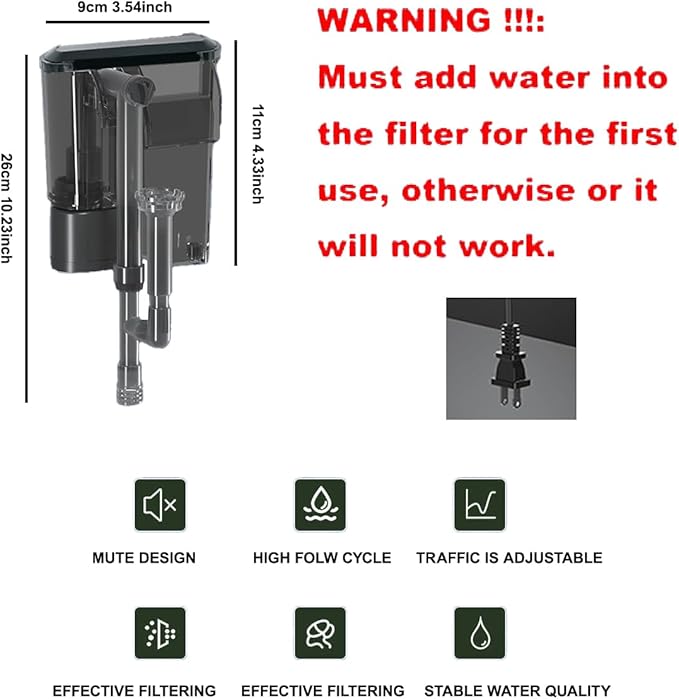 Betta Fish Tank kit,Small Nano Glass Fish Tank Start Kit with Filter,LED Light for Shrimp,Small Fish,Betta (1.5 Gallon)