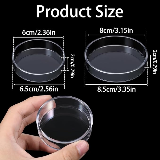 2 Pcs Shrimp Feeding Dish, Aquarium Feeding Dish, Fish Tank Feeder Dishes, Clear Aquarium Shrimp Feeders Bowl Freshwater Tray Feeder, 60mm/80mm