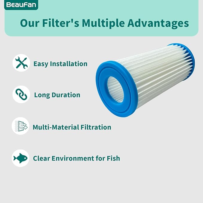 2 Pack Micron Cartridge Compatible with Marineland Magnum ML90770 Canister Filters & Polishing Internal Canister Filter ML90770, Compare to Part# PA0140