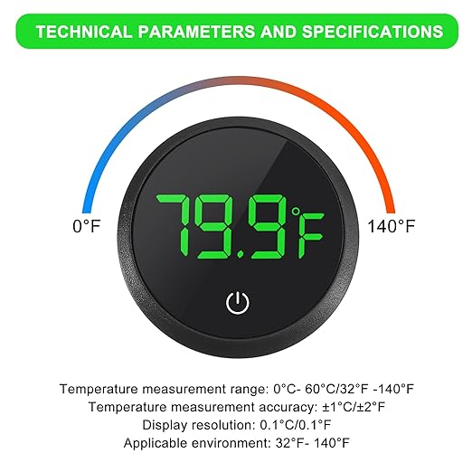 1PCS Digital Aquarium Thermometer,LED Display Thermometer for Aquarium Fish Tank