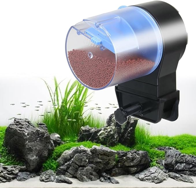 Milisten Automatic Fish Feeder Timer for Aquarium Battery Operated Fish Food Dispenser Feeding Outlet Color