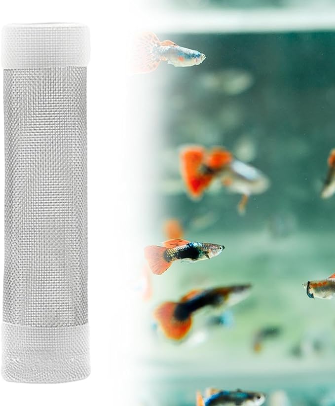 Aquarium Filter Mesh Inlet Protective Net Rustproof Smooth Surface Fish Protective Cover Multiuse for Fish Tank Accessories, 12mm 14mm