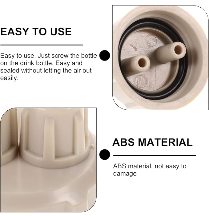 4pcs DIY Reactor Water Bottle Accessories DIY Kits Air Diffuser DIY Reactor Bottle Cap Aquarium System Cap Bottle Aquarium Bottle for Live Plant Air Bottle Cap DIY Tool