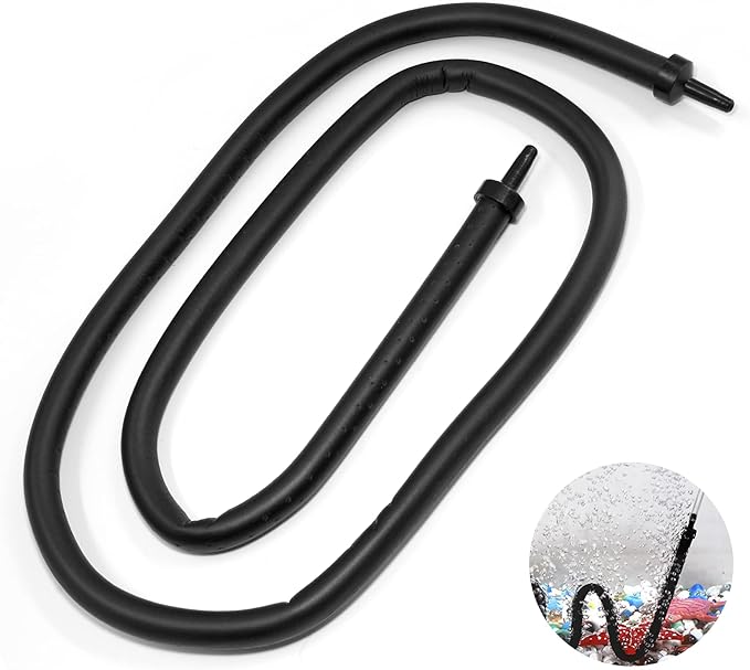 Waziaqoc Bubble Wall Air Diffuser, Aquarium Wall Air Curtain Tube Rubber Bendable Hose for Fish Tank, 90cm/36 Double Head
