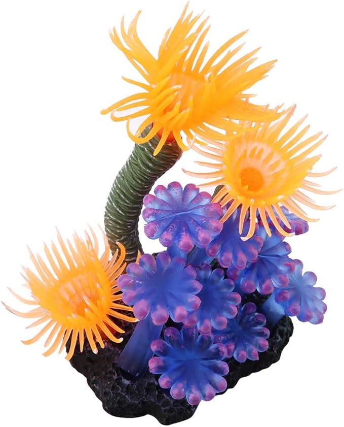 TOPINCN Artificial Aquarium Fish Simulation Silicone Plants Flower Plastic Soft Sea Anemone Landscape Decoration