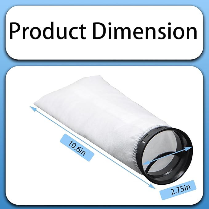 2 Pack 2.75 Inch 225 Micron Filter Sock Fits Waterbox Aquarium Models, Fits Eshopps Aquarium Models, Fits Fiji Cube Aquariums, Also Fits all 2.75" Filter Sock Holders, Check SIZE First