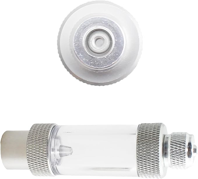 TAODAN Silver Aquarium Carbon Dioxide Single Head Bubble Counter with Built in Check Valve for Generator Regulators