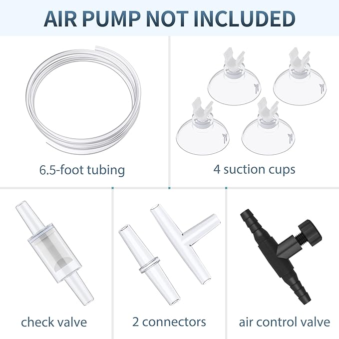 Pawfly Aquarium Bio Sponge Filter Small Fish Foam Filter with Airline Tubing Suction Cups Check Valve Connectors and Control Valve for Fish Tanks up to 20 Gallons