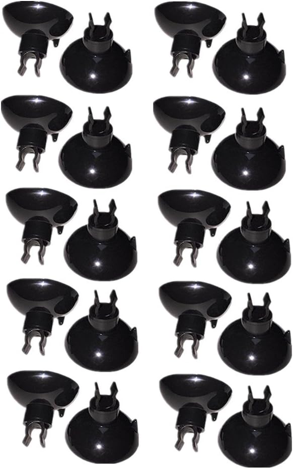 Honbay 20pcs Aquarium Black Sucker Clip Suction Cups Airline Tubing Holder
