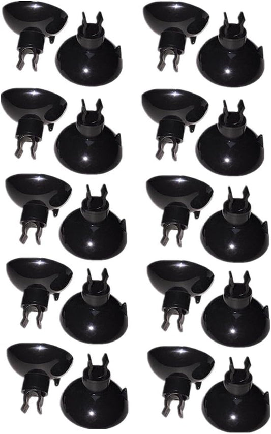Honbay 20pcs Aquarium Black Sucker Clip Suction Cups Airline Tubing Holder