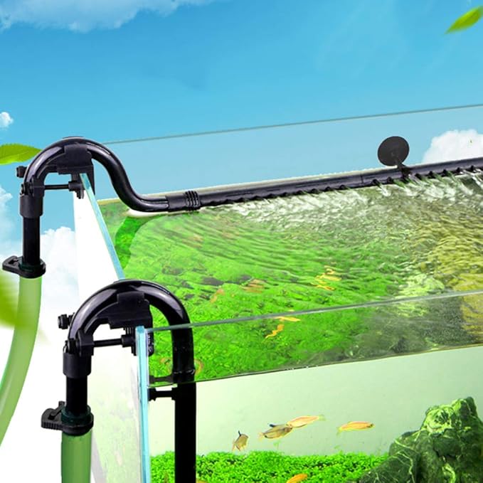 Canister Outlet Tube Kit,Fish for Tank External Filter Replacement Accessories,with Strong Suction Cups Aquarium Heater,Light Thermometers Gravel Sand Decorations