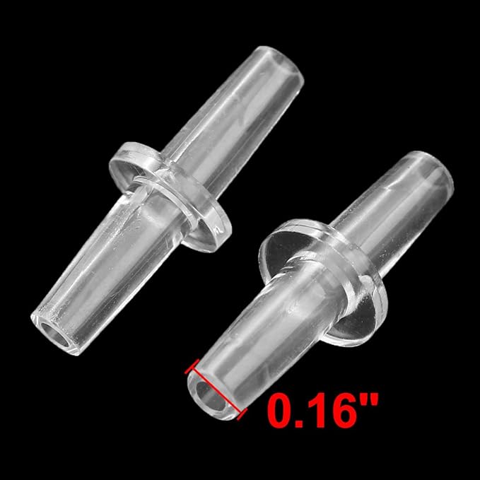 uxcell Plastic Aquarium Air Tube Pipe Pump Valve Connector Tubing 20Pcs Clear