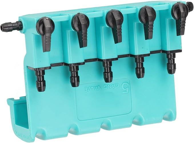 Aquarium Air Control Valve, 5 Way Plastic Fish Tank Oxygen Pump Splitter with Anti Backflow Protection for Aquariums Fish Ponds