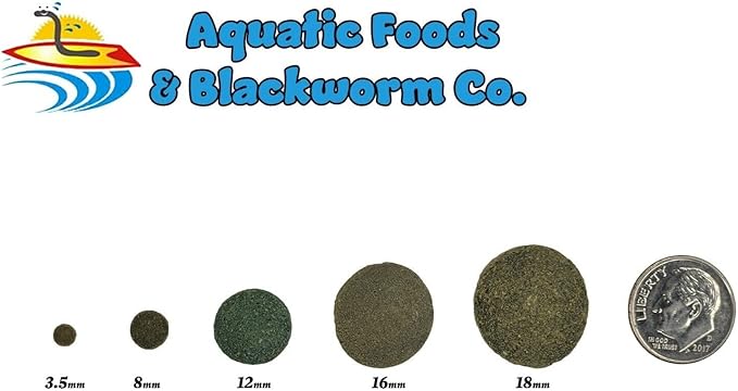 12mm - 1/2" Spirulina, Algae, & Veggie Sinking Wafers for All Bottom Feeding Fish, Plecos, Catfish, Shrimp, Snails, Crabs. All Tropical Fish. - WL…4-lbs 8oz Jar
