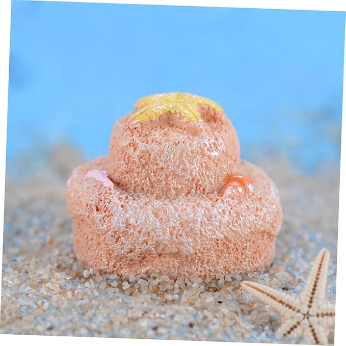 BESPORTBLE 6pcs Resin Crafts Decoration Sand Beach Ornament for Fish Tank Aquariums Style Landscape Accents for Home and Craft Projects