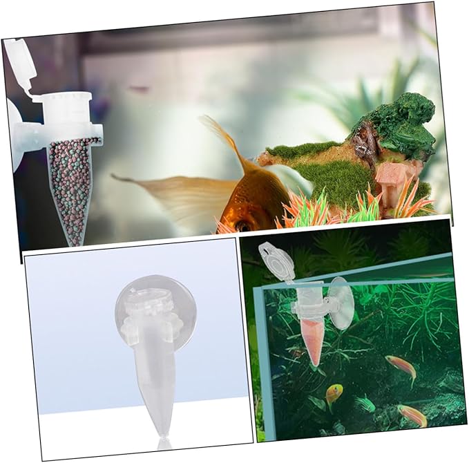 POPETPOP 6Pcs Aquarium Feeder Automatic Shrimp Hatchery with Suction Cup Easy to Use Fish Food Dispenser for Freshwater and Saltwater Tanks Durable and Space Saving Feeding