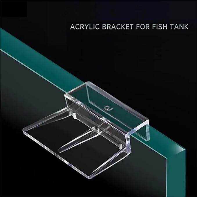 50 Pcs Acrylic Bracket for Rimless Aquarium – Secure Glass Cover Support for Fish Tank Lid(A4)
