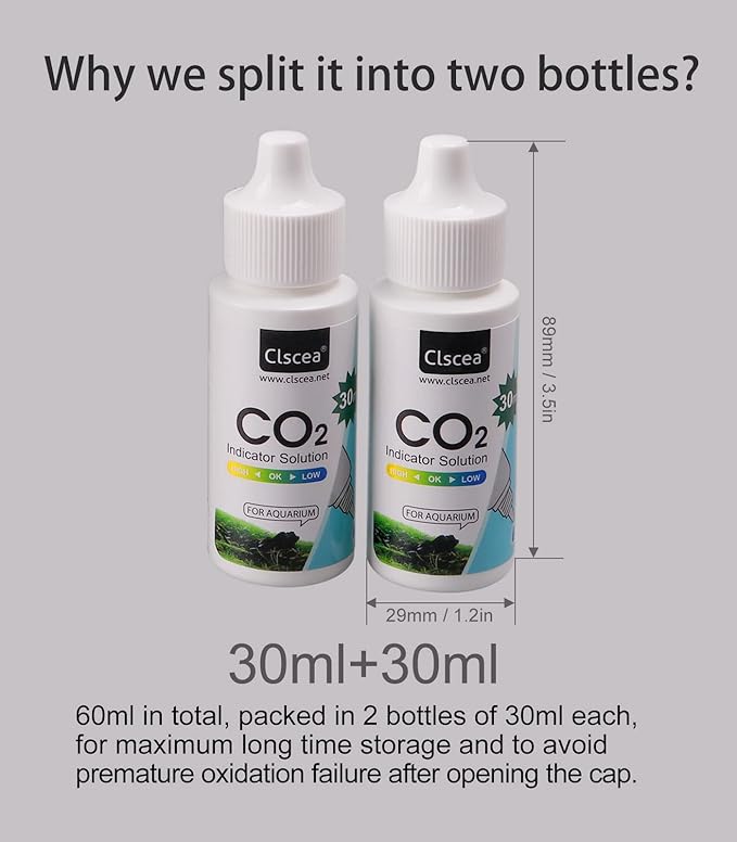 CO2 Indicator Solution Drop Checker Solution for Aquarium 60ml
