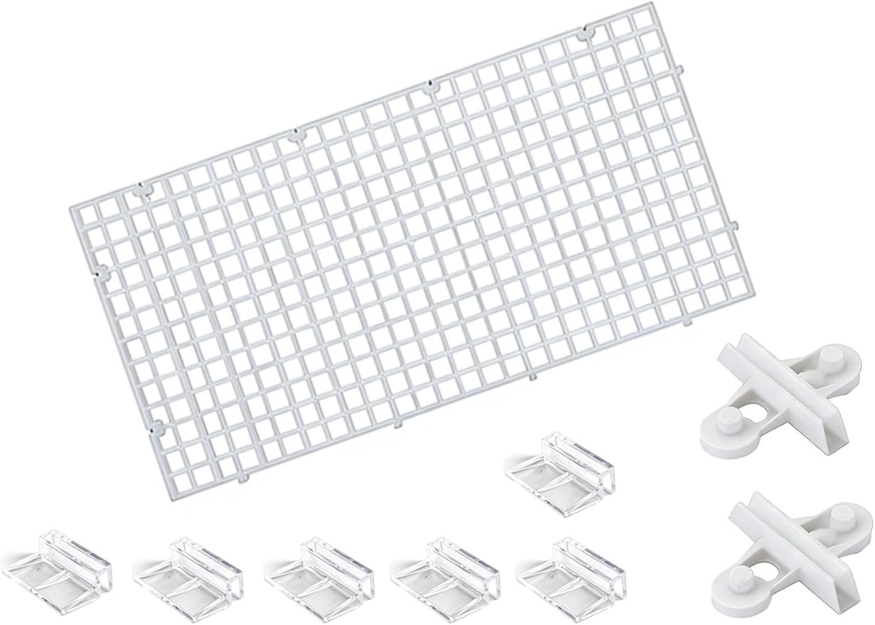 10 Pack Aquarium Lid with Clips, 30x30cm Transparent Fish Tank Cover for Aquariums & Betta Tanks, Easy to Install, Durable and Secure Fish Tank Hood