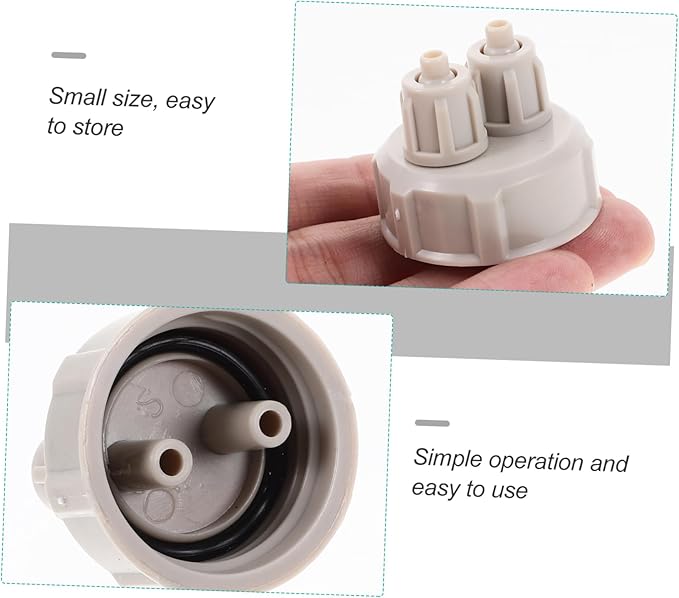 Mipcase 2pcs Guage Aquarium Bottle Reactor Planted Accessories Diffuser Tube Part for Plants Tank Cap Dioxide Tool Tank, Carbon Cap, Fish Generator Reactor, System