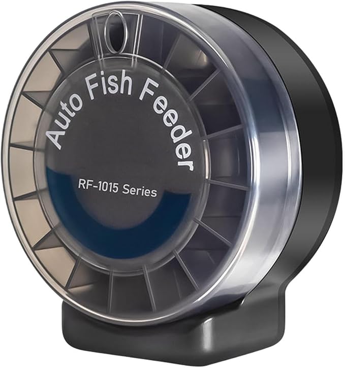 Fish Tank Automatic Feeder - Airtight Feeding Station Bowl | 105ml Electronic Fish Feeder | for Vacation Turtle Outdoor Pond Indoor Pets