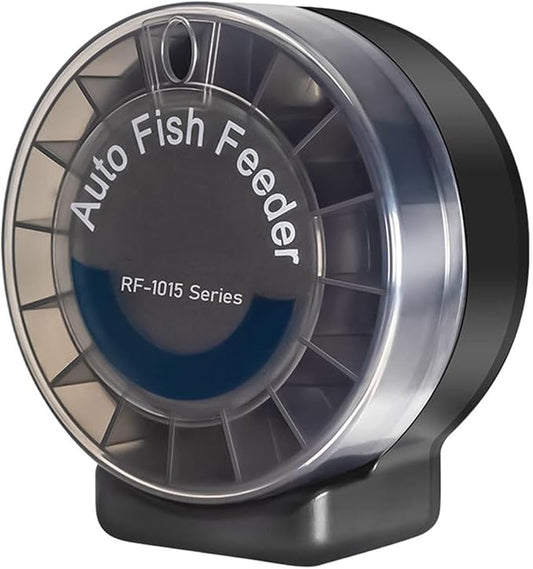 Fish Tank Automatic Feeder - Airtight Feeding Station Bowl | 105ml Electronic Fish Feeder | for Vacation Turtle Outdoor Pond Indoor Pets