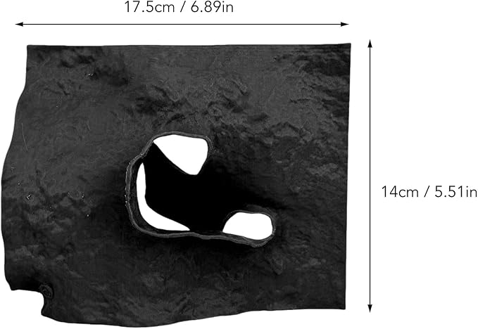 Zerodis 3D Aquarium Cave Decor Ornaments Rock Decor Small Fish Bowl Hide Decoration Exquisite Fish Landscape Hideaway Ornament for Home 3D Aquarium Cave (Black)