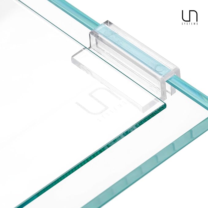 Ultum Nature Sytems Tank Lids for Rimless Tanks - Ultra Clear Rimless Aquarium Lid, Fish Tank Lid Cover for Glass Aquarium, Frameless Aquarium Lid, Cover for Tank - 90B (Lid + Clips)