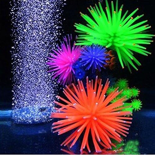 gootrades Pack of 6 Artificial Sea Anemone Coral Aquarium Fish Tank Ornament Plus Free Bio-Balls