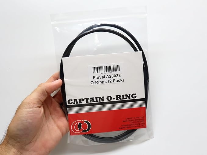 Captain O-Ring – Replacement A20038 A-20038 Orings for Fluval 104, 105, 106, 107, 204, 205, 206, 207 Motor Head Lid Seal Ring (2 Pack)