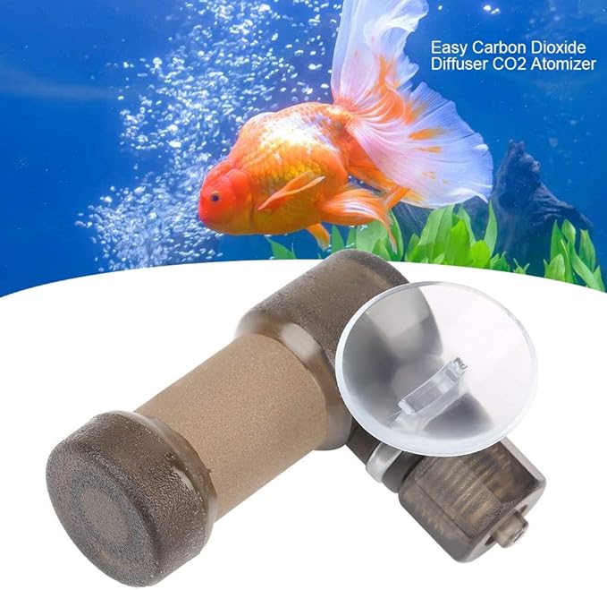 KUIDAMOS Easy Carbon Dioxide Diffuser, CO2 Atomizer Carbon Dioxide Atomizer Oxygen Pump Diffuser19g~24g,4.5 * 4 * 1.7cm ABS Brown,for Super Fish Aquarium Equipment(Brown)