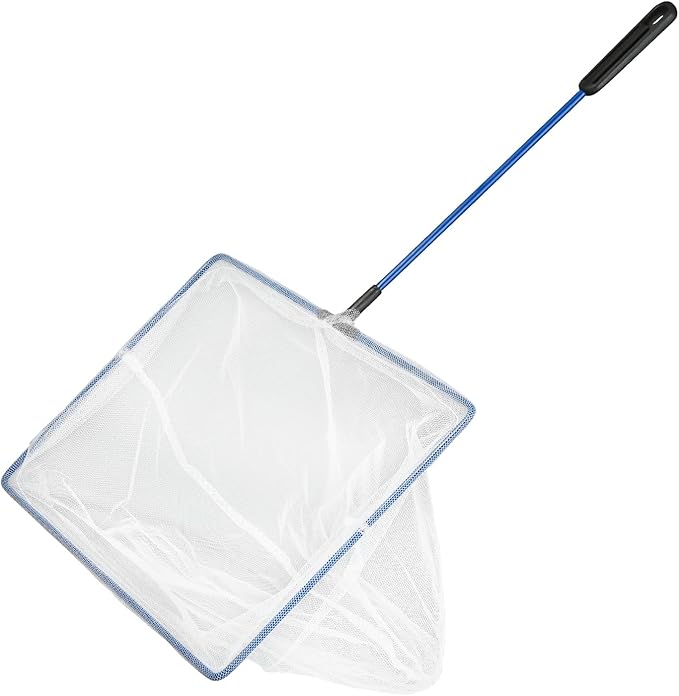 AQUANEAT Aquarium Fish Net, Small Fish Tank Cleaning Net, Food Wastes Skimmer for Small Ponds and Pools