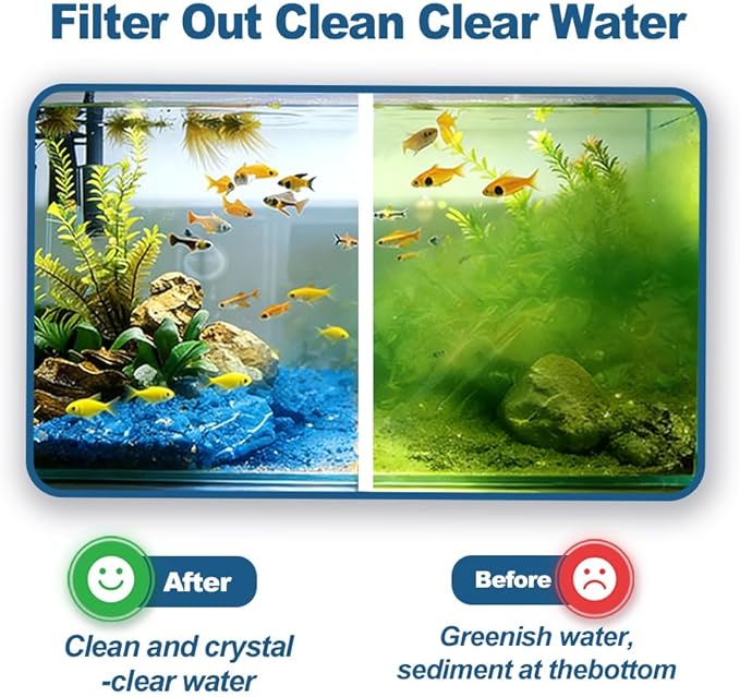 Aquarium Filter Pads,Filter Floss for Fish Tank,Aquarium Filter polishing pad(15.8 * 47.2 * 0.43in)