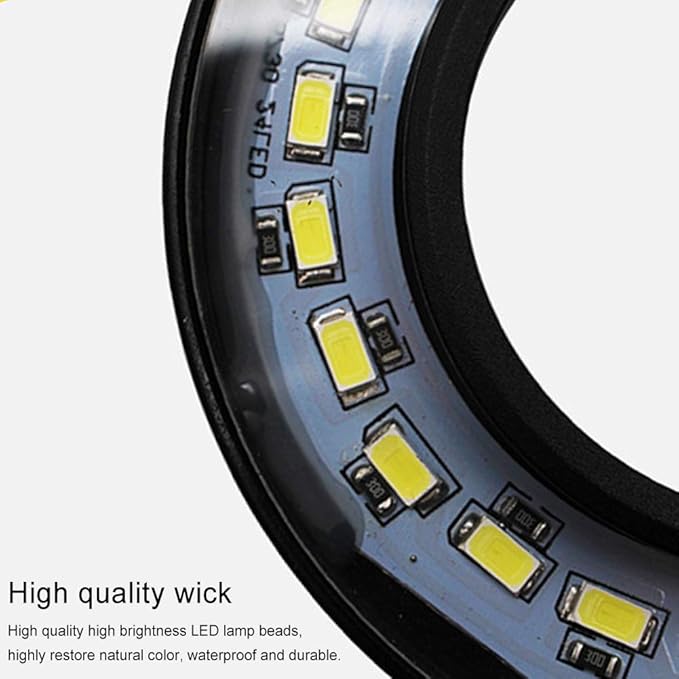 LED Aquarium Light 360 Degree Full Spectrum LED Light with Bamboo Board 10W Nano Fish Tank Light USB Powered Flat Nano Aquarium Light Bett a Fish Tank Light for Plant Growth