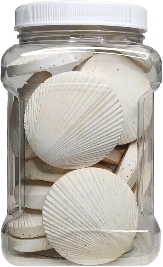 Calcium Enriched Sinking Feeder Disks and Holiday Feeding Food for Shrimp, Snails, Crabs, Crayfish, Hermit Crabs, Plecos, Catfish, All Tropical Fish. 15 Large Discs Medium Jar