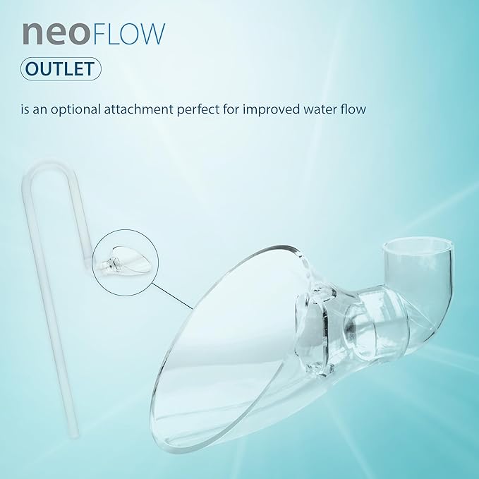 Aquario Neo Outlet - Efficient Water Flow Relief with 360-Degree Adjustable Direction, Compact Design, and Durable PETG Material for Neo Flow Lily Pipes - Medium, 13MM (12/16MM)
