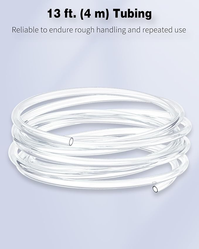 Pawfly Aquarium Airline Tubing 13 Feet Standard 3/16" Tubing for Fish Tank Air Pump Flexible Kink-Resistant Pure PVC Hose for Aquarium Garden Terrarium Pond